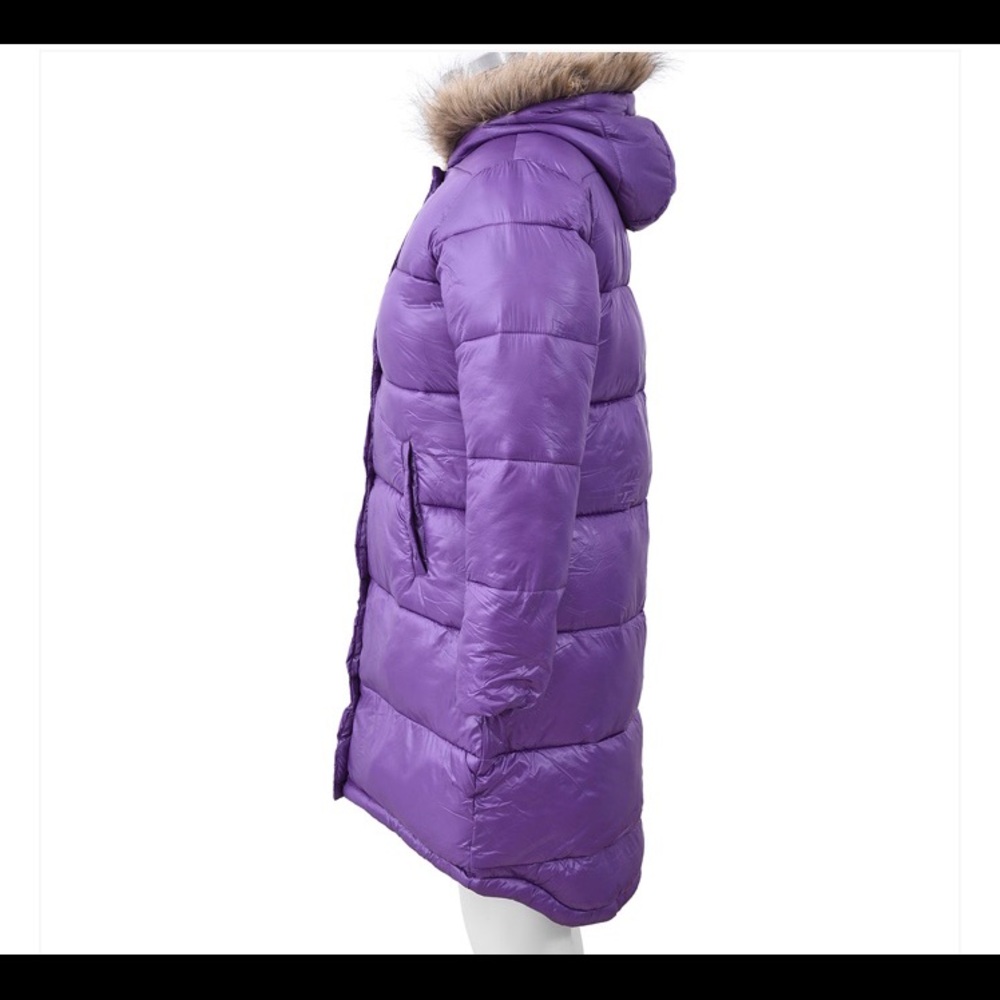 PURPLE PUFFER COAT - Picture 3 of 8